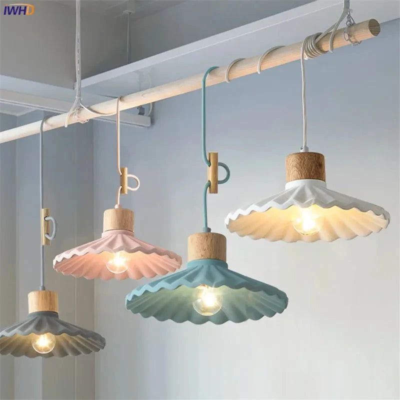 Nordic LED Pendant Light - Modern Cement Hanging Lamp