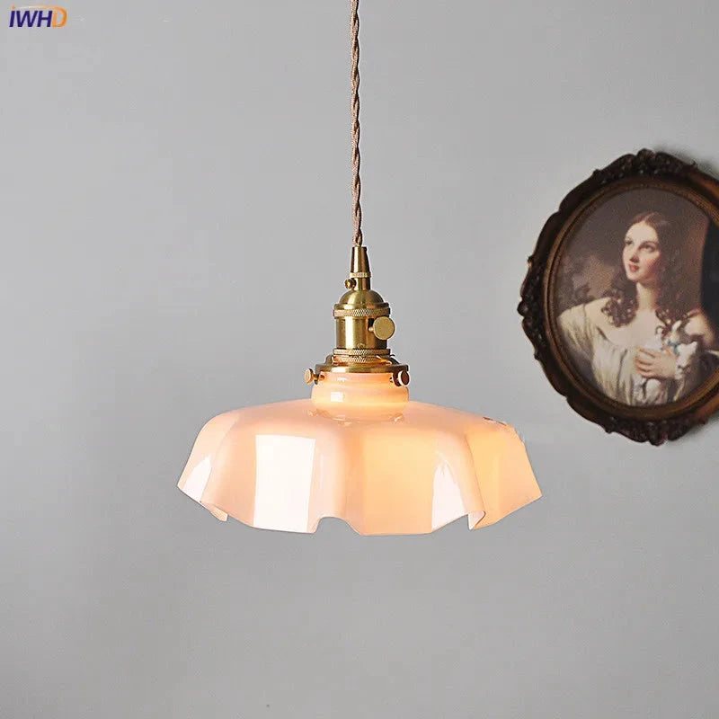 Nordic Glass Pendant Light – Modern LED Hanging Lamp