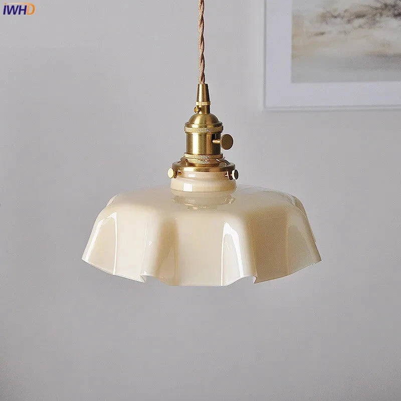Nordic Glass Pendant Light – Modern LED Hanging Lamp
