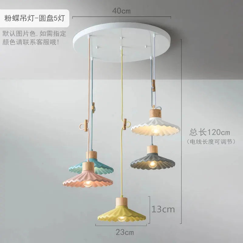 Nordic LED Pendant Light - Modern Cement Hanging Lamp