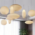 Nelson Bubble LED Pendant Lights – Elegant White Silk Lantern for Home, Shops & Restaurants
