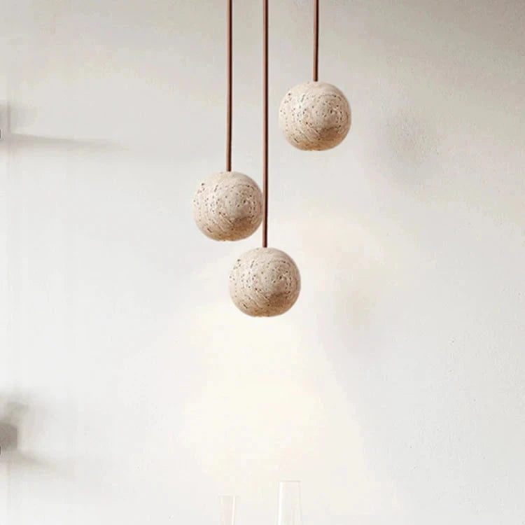 Travertine Stone Pendant Light for Elegant Home Decor