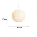 Nelson Bubble LED Pendant Lights – Elegant White Silk Lantern for Home, Shops & Restaurants