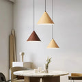 Conical Wooden Pendant Light