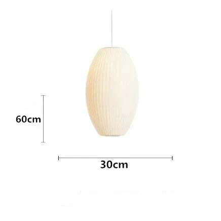 Nelson Bubble LED Pendant Lights – Elegant White Silk Lantern for Home, Shops & Restaurants