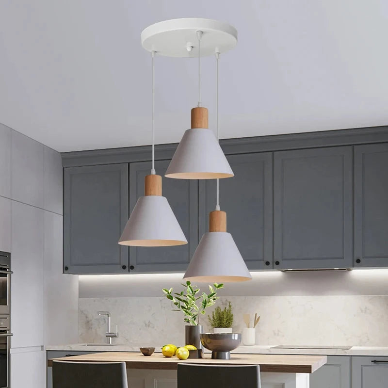 Modern Nordic White Pendant Lights Simple LED Hanging Lamp for Living Room bedroom Home Industrial Decor Luminaire New 1/3 Heads