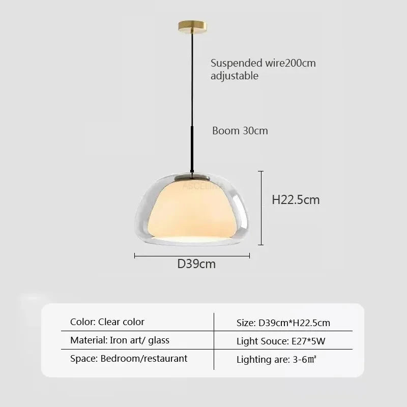 Minimalist Glass Pendant Light for Modern Home Decor