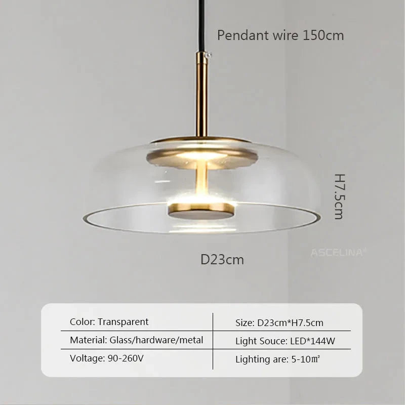 Smoked Glass Pendant Light Bowl for Elegant Illumination