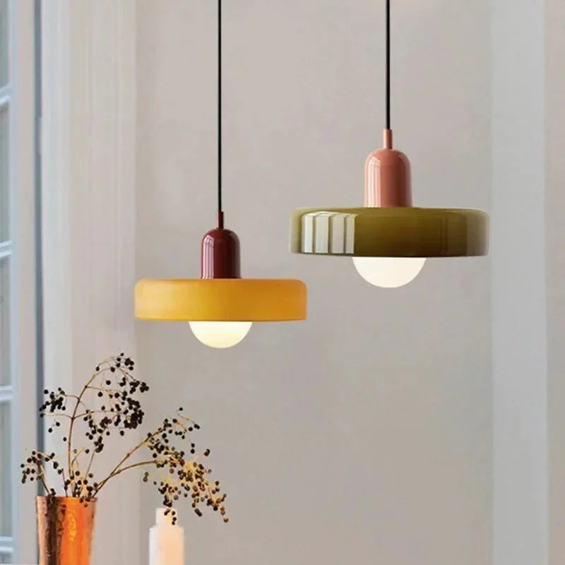 Stylish Macaron Glass Pendant Light for Modern Decor