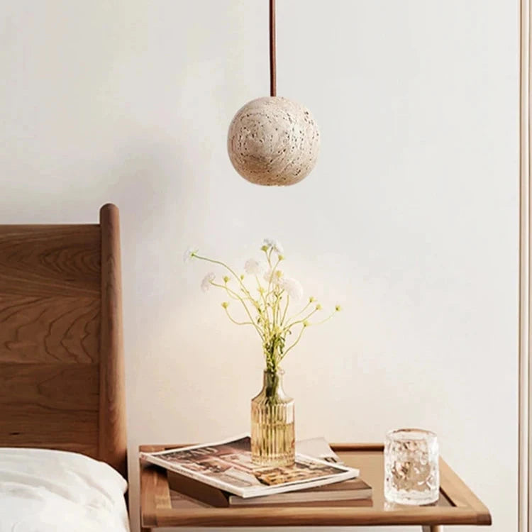 Travertine Stone Pendant Light for Elegant Home Decor