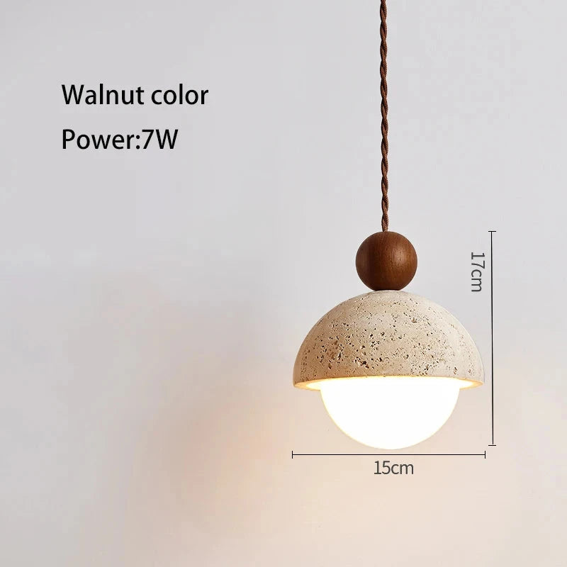 Bud Cream Stone Pendant Light