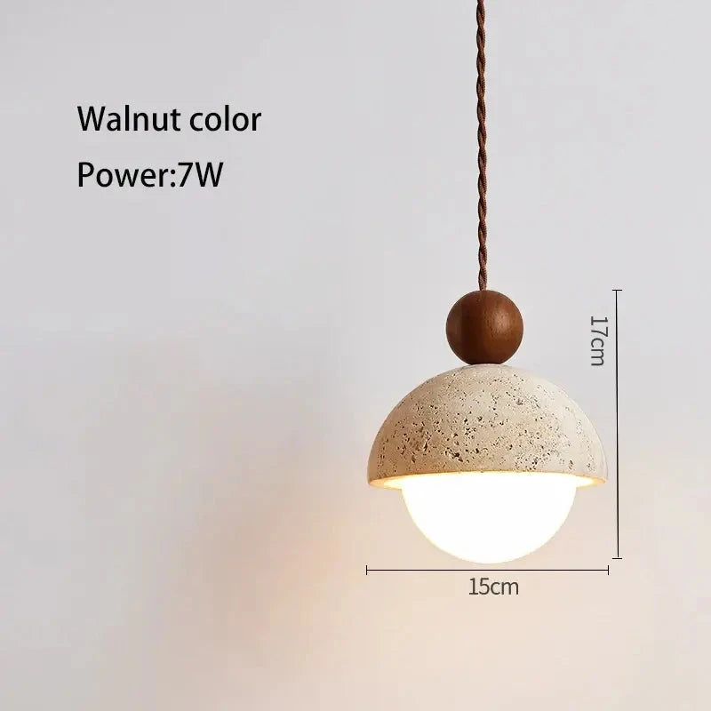 Bud Cream Stone Pendant Light