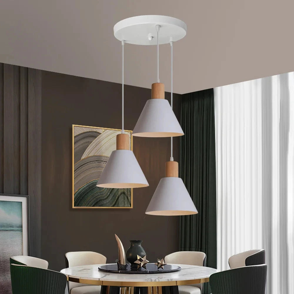 Modern Nordic White Pendant Lights Simple LED Hanging Lamp for Living Room bedroom Home Industrial Decor Luminaire New 1/3 Heads