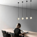 Modern LED Concrete Ball Pendant Light – Minimalist Cement Chandelier