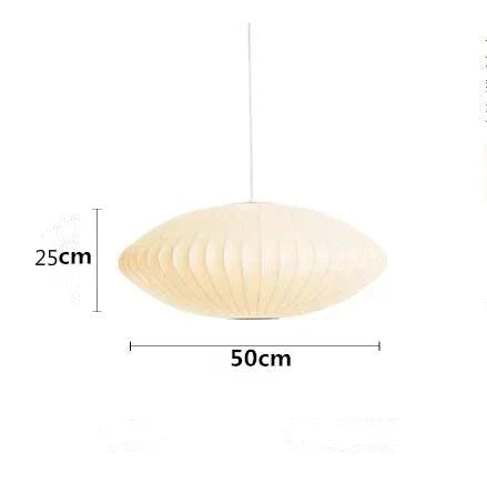 Nelson Bubble LED Pendant Lights – Elegant White Silk Lantern for Home, Shops & Restaurants