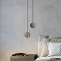 Modern LED Concrete Ball Pendant Light – Minimalist Cement Chandelier