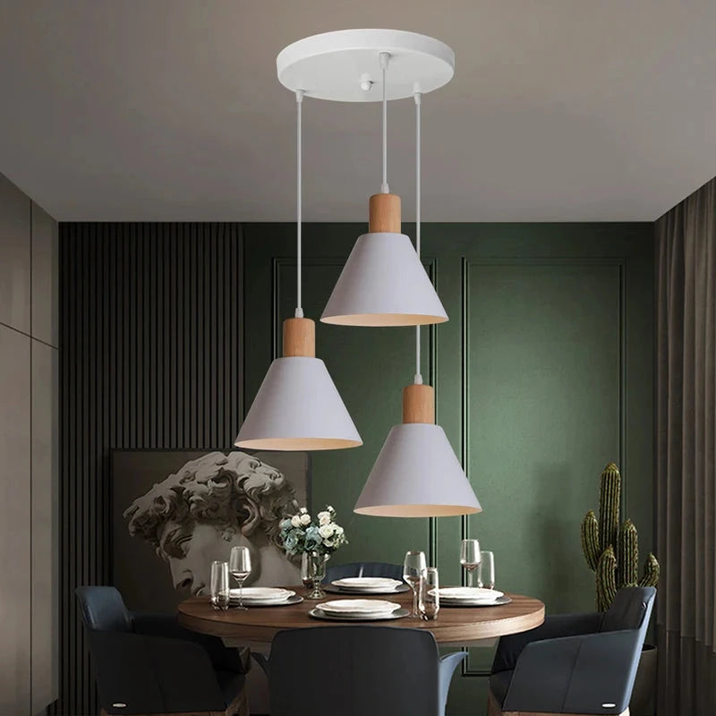 Modern Nordic White Pendant Lights Simple LED Hanging Lamp for Living Room bedroom Home Industrial Decor Luminaire New 1/3 Heads