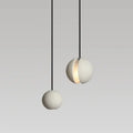 Modern LED Concrete Ball Pendant Light – Minimalist Cement Chandelier