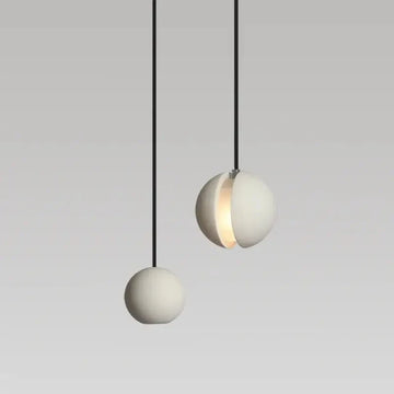 Modern LED Concrete Ball Pendant Light – Minimalist Cement Chandelier
