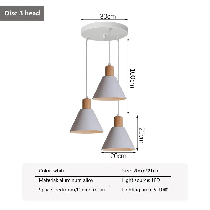Modern Nordic White Pendant Lights Simple LED Hanging Lamp for Living Room bedroom Home Industrial Decor Luminaire New 1/3 Heads