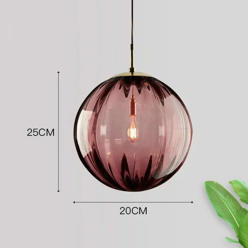 Glass Ball Pendant Light