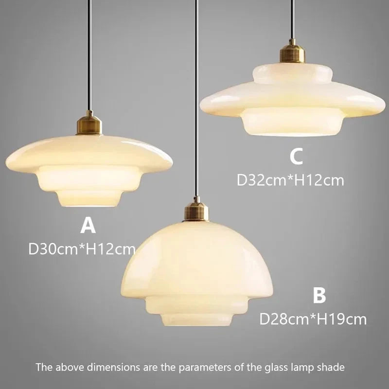 Cream Glass Pendant Light