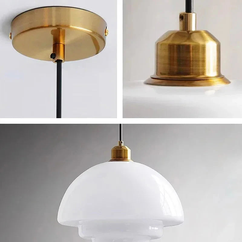 Cream Glass Pendant Light