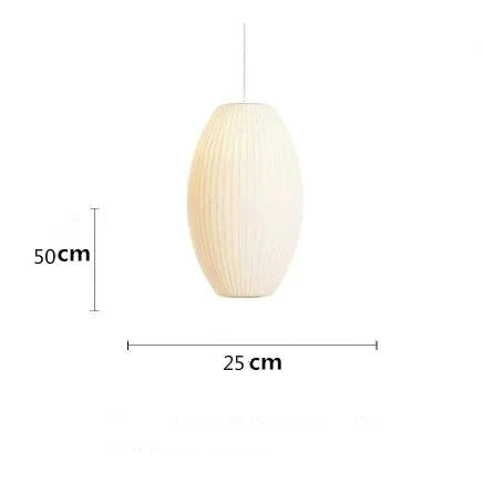 Nelson Bubble LED Pendant Lights – Elegant White Silk Lantern for Home, Shops & Restaurants