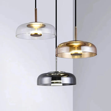 Smoked Glass Pendant Light Bowl for Elegant Illumination