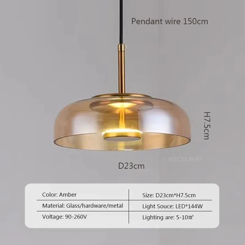 Smoked Glass Pendant Light Bowl for Elegant Illumination