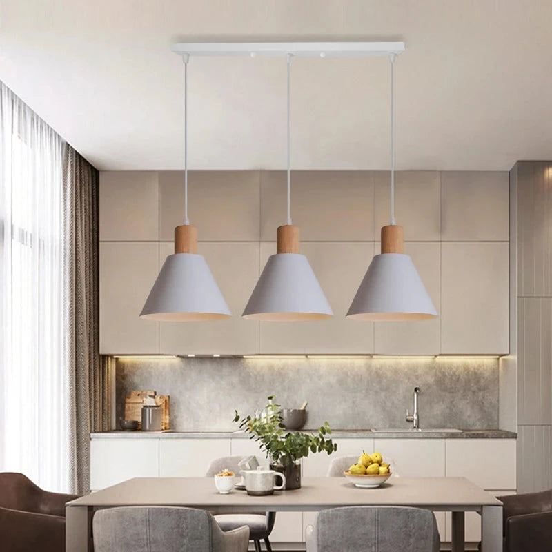 Modern Nordic White Pendant Lights Simple LED Hanging Lamp for Living Room bedroom Home Industrial Decor Luminaire New 1/3 Heads