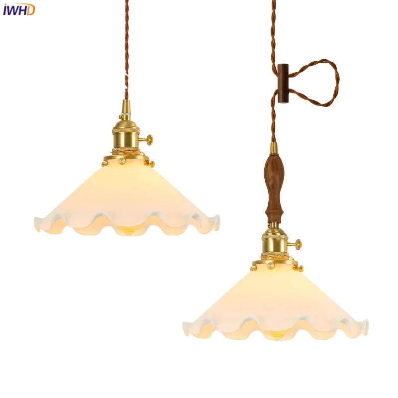 Glass LED Pendant Lamp - Modern Copper Nordic Lighting for Chic Interiors